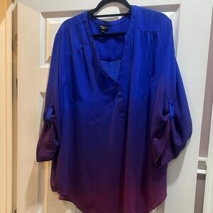 Torrid Royal Blue to Deep Purple Blouse Harper